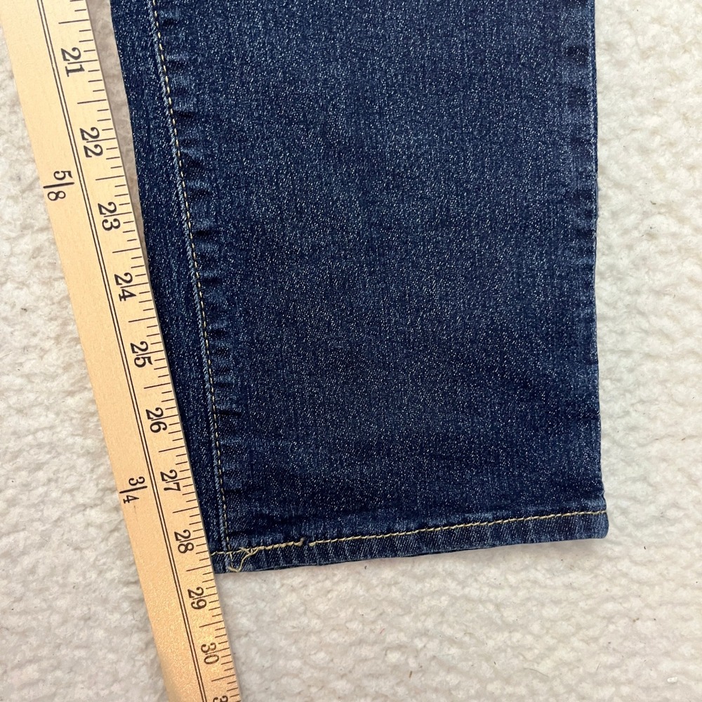 Signature Levi Strauss Women 10M Blue Modern Slim Jeans Dark Wash Stretch - Picture 2 of 10